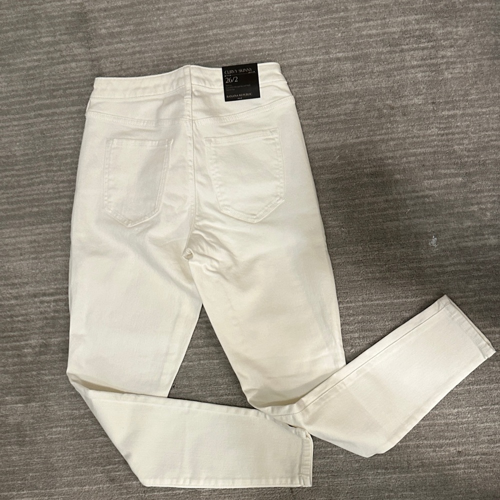 Banana Republic Women's Off-White Skinny Jeans - Picture 7 of 7